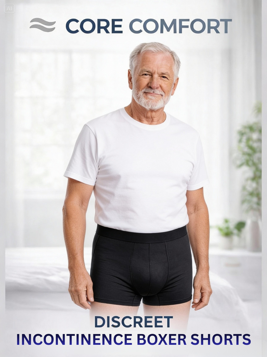 Core Comfort Incontinence Boxer Shorts Single Pair