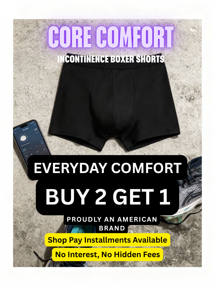 Core Comfort Incontinence Boxer Shorts Buy 2 Get 1 Free